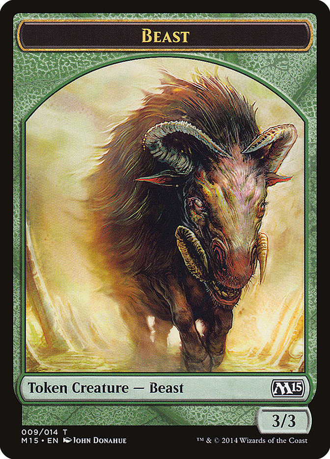 Beast Token (009/014) [Magic 2015 Tokens] | Anubis Games and Hobby
