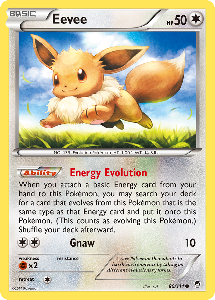 Eevee (80/111) [XY: Furious Fists] | Anubis Games and Hobby