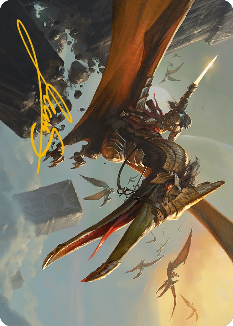 Skyhunter Strike Force Art Card (Gold-Stamped Signature) [Phyrexia: All Will Be One Art Series] | Anubis Games and Hobby