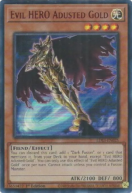 Evil HERO Adusted Gold (Red) [LDS3-EN025] Ultra Rare | Anubis Games and Hobby