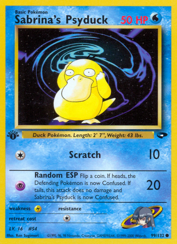 Sabrina's Psyduck (99/132) [Gym Challenge 1st Edition] | Anubis Games and Hobby