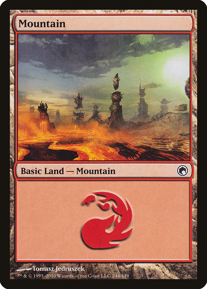 Mountain (244) [Scars of Mirrodin] | Anubis Games and Hobby