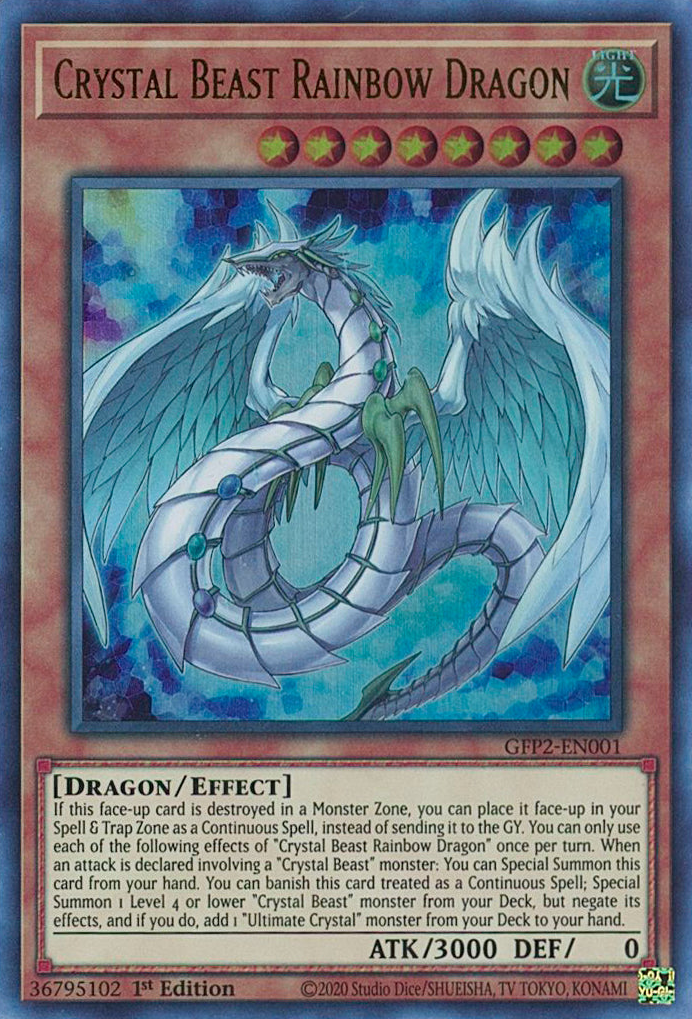 Crystal Beast Rainbow Dragon [GFP2-EN001] Ultra Rare | Anubis Games and Hobby