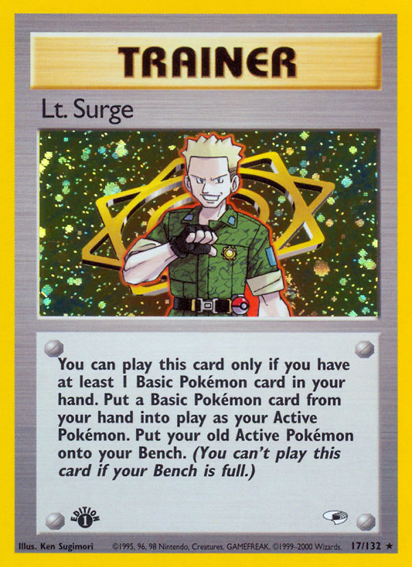 Lt. Surge (17/132) [Gym Heroes 1st Edition] | Anubis Games and Hobby