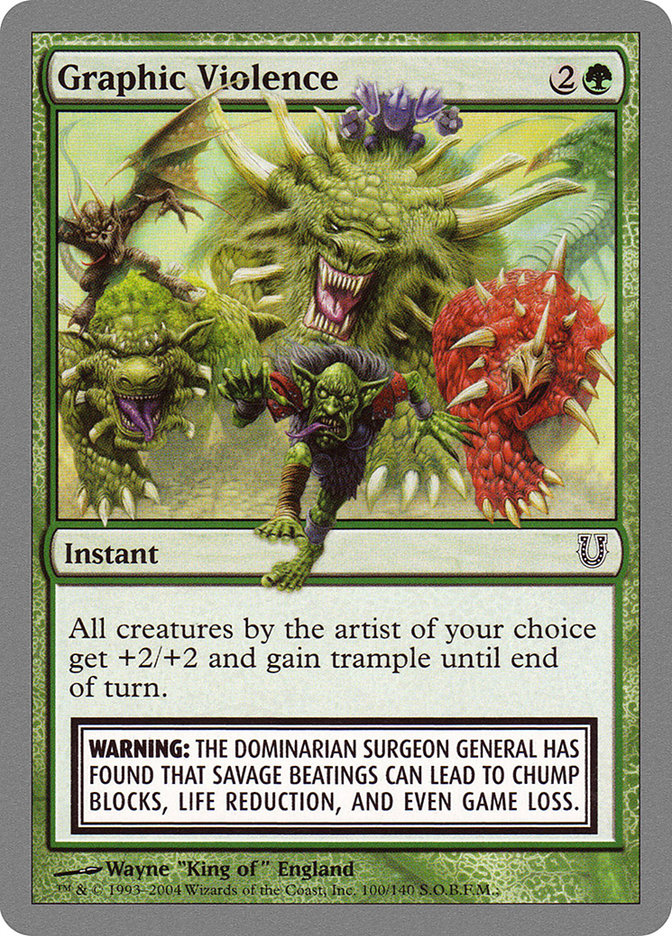 Graphic Violence [Unhinged] | Anubis Games and Hobby