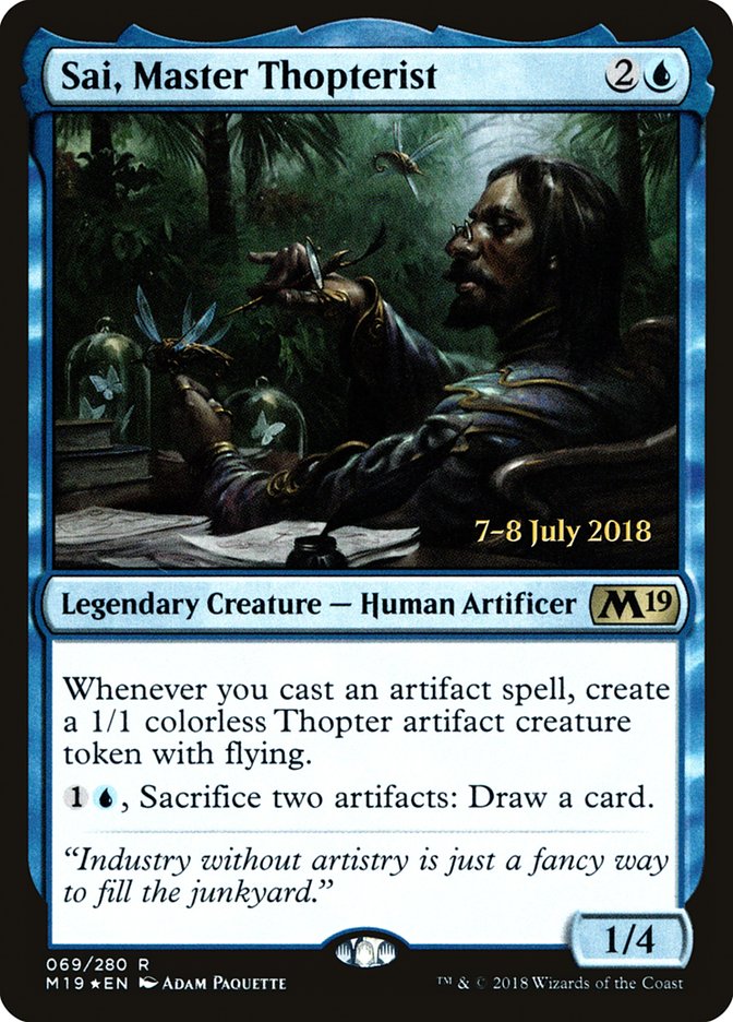 Sai, Master Thopterist [Core Set 2019 Prerelease Promos] | Anubis Games and Hobby