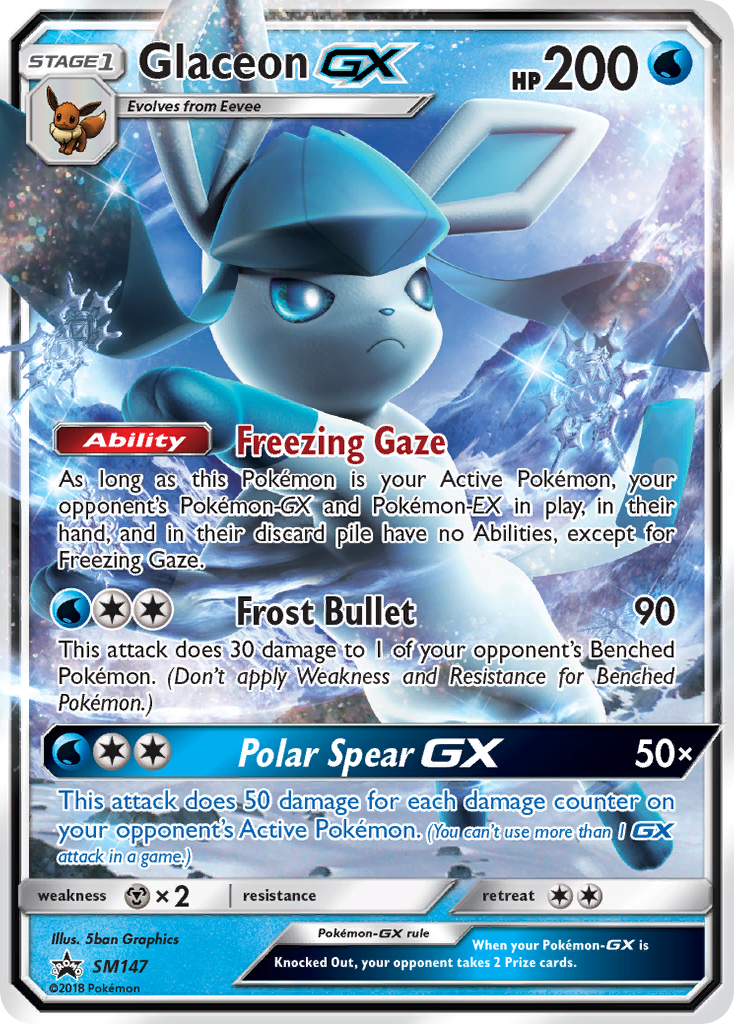 Glaceon GX (SM147) [Sun & Moon: Black Star Promos] | Anubis Games and Hobby