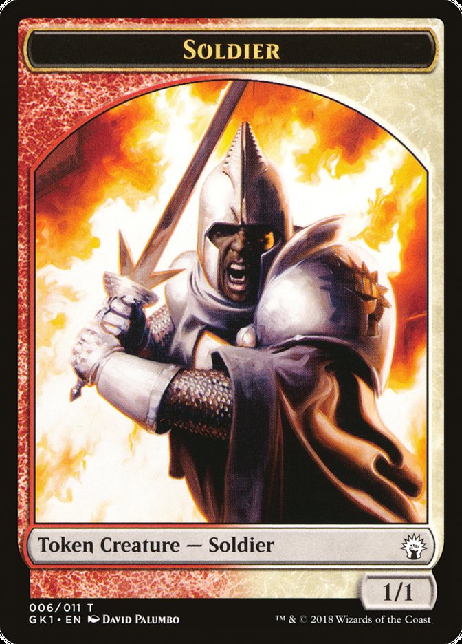 Soldier // Goblin Double-Sided Token [Guilds of Ravnica Guild Kit Tokens] | Anubis Games and Hobby