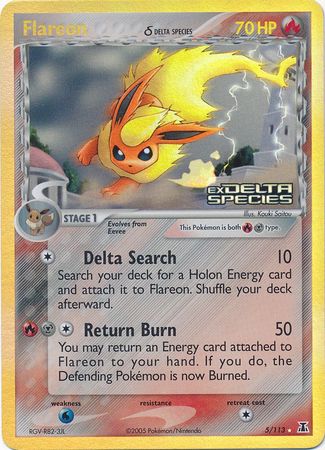 Flareon (5/113) (Delta Species) (Stamped) [EX: Delta Species] | Anubis Games and Hobby