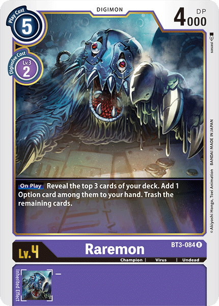 Raremon [BT3-084] [Release Special Booster Ver.1.0] | Anubis Games and Hobby