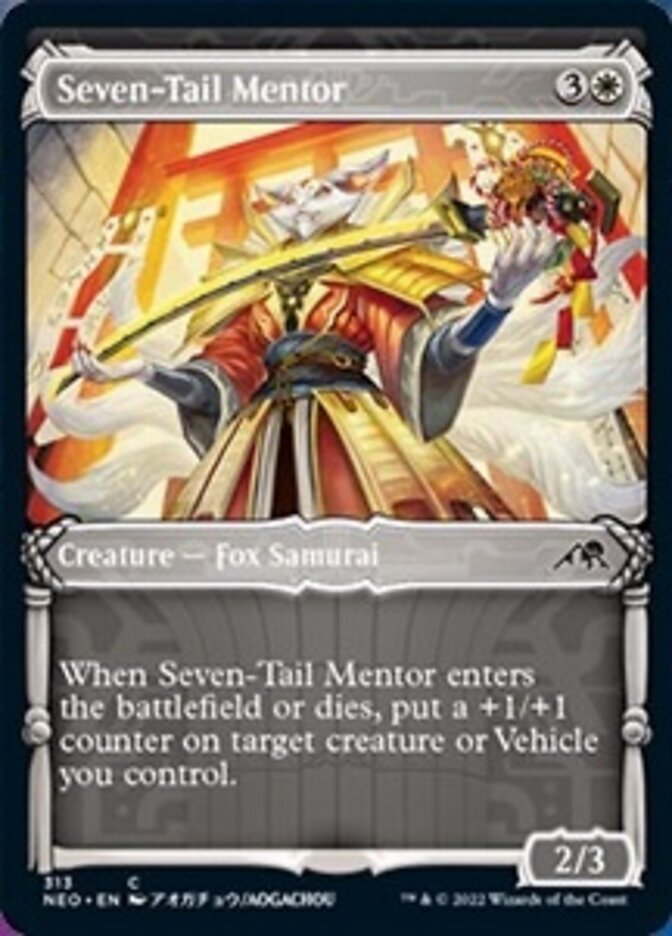 Seven-Tail Mentor (Showcase Samurai) [Kamigawa: Neon Dynasty] | Anubis Games and Hobby