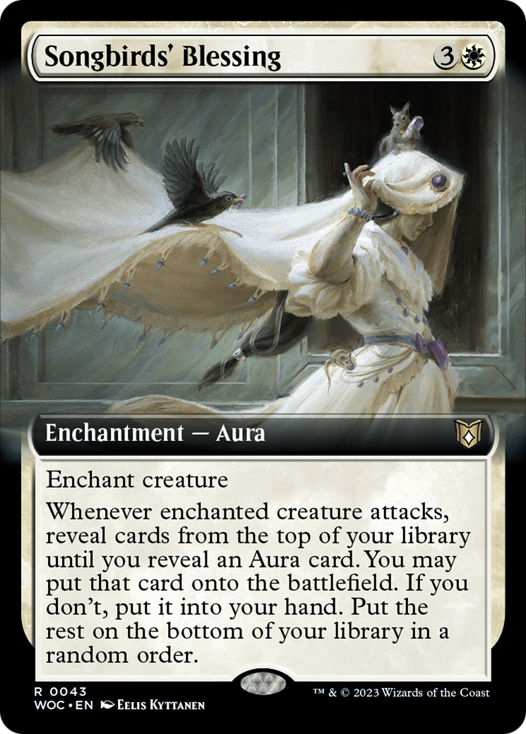 Songbirds' Blessing (Extended Art) [Wilds of Eldraine Commander] | Anubis Games and Hobby