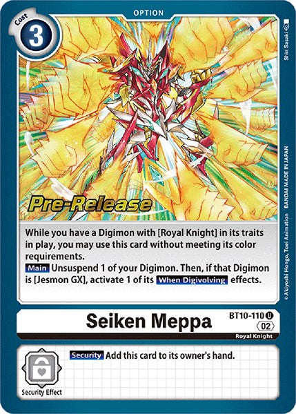 Seiken Meppa [BT10-110] [Xros Encounter Pre-Release Cards] | Anubis Games and Hobby