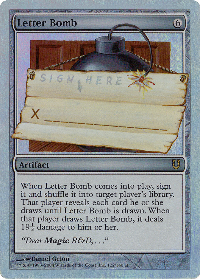 Letter Bomb (Alternate Foil) [Unhinged] | Anubis Games and Hobby