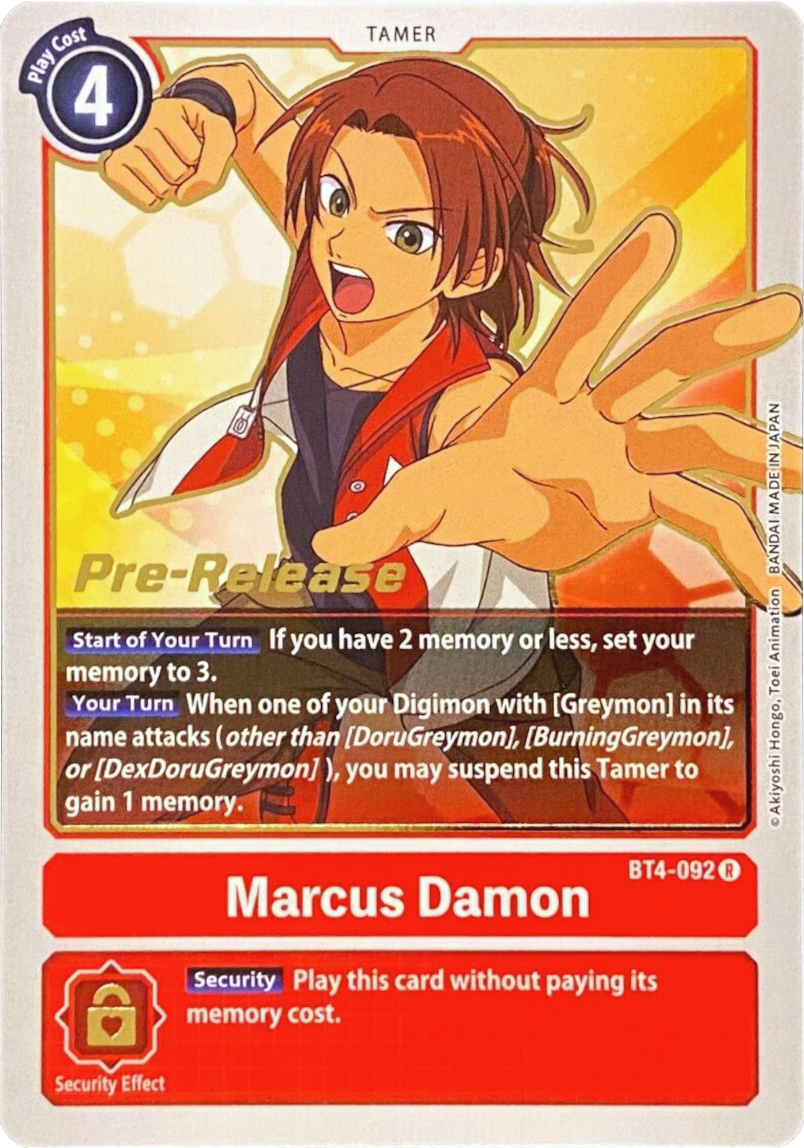 Marcus Damon [BT4-092] [Great Legend Pre-Release Promos] | Anubis Games and Hobby