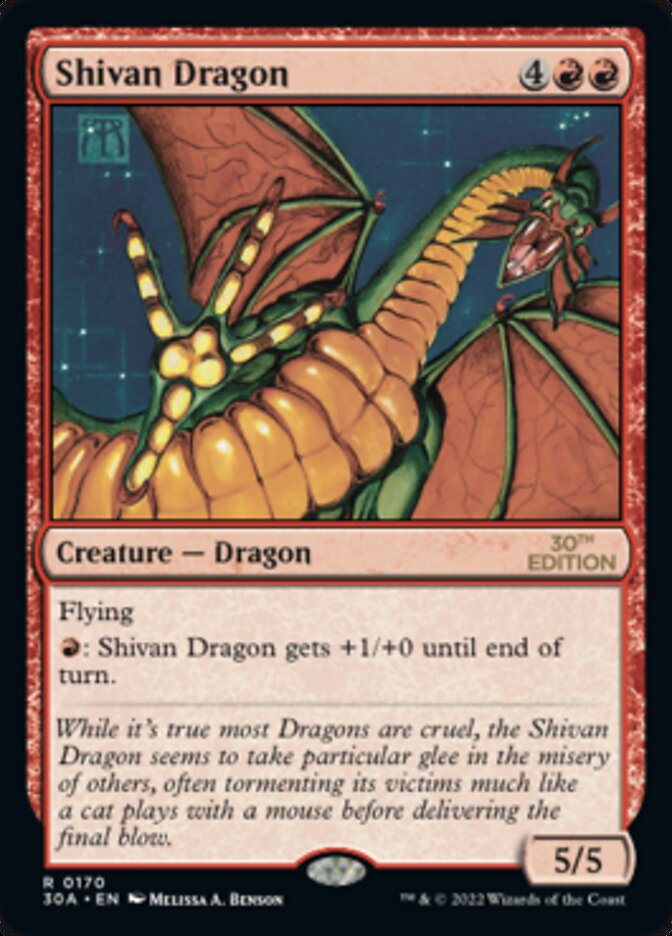 Shivan Dragon [30th Anniversary Edition] | Anubis Games and Hobby