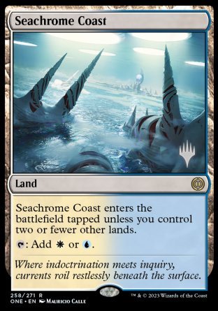 Seachrome Coast (Promo Pack) [Phyrexia: All Will Be One Promos] | Anubis Games and Hobby