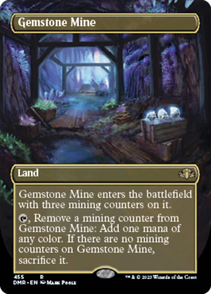 Gemstone Mine (Borderless Alternate Art) [Dominaria Remastered] | Anubis Games and Hobby