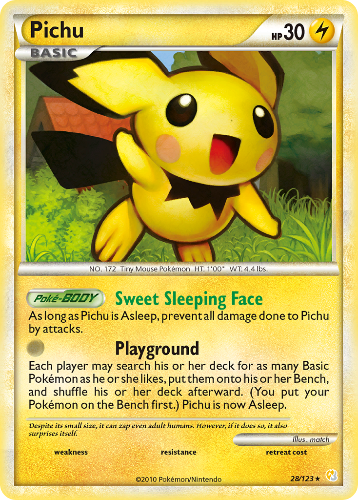 Pichu (28/123) [HeartGold & SoulSilver: Base Set] | Anubis Games and Hobby