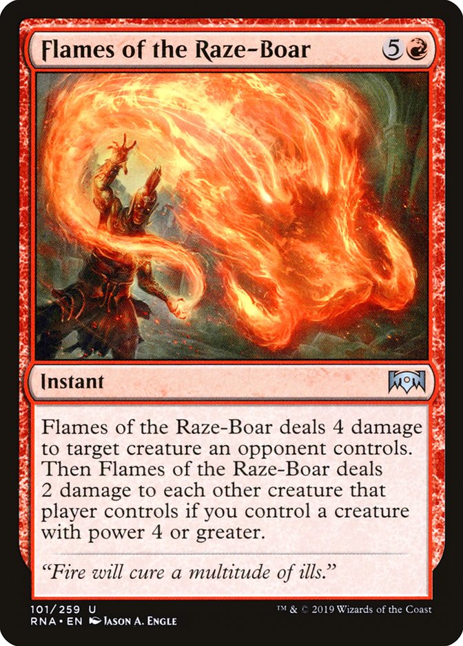 Flames of the Raze-Boar [Ravnica Allegiance] | Anubis Games and Hobby