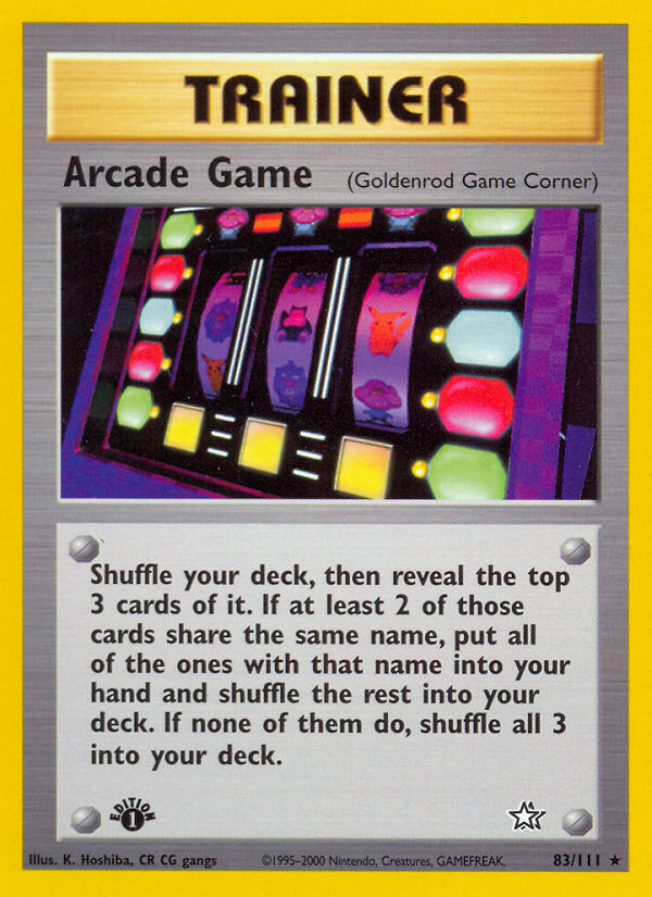 Arcade Game (83/111) [Neo Genesis 1st Edition] | Anubis Games and Hobby
