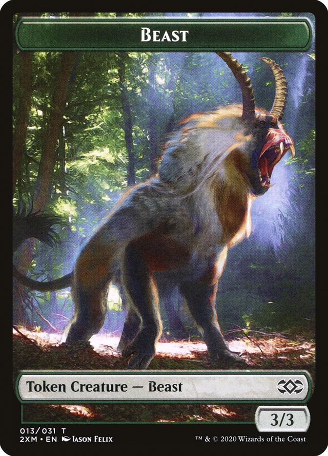 Beast Token [Double Masters Tokens] | Anubis Games and Hobby