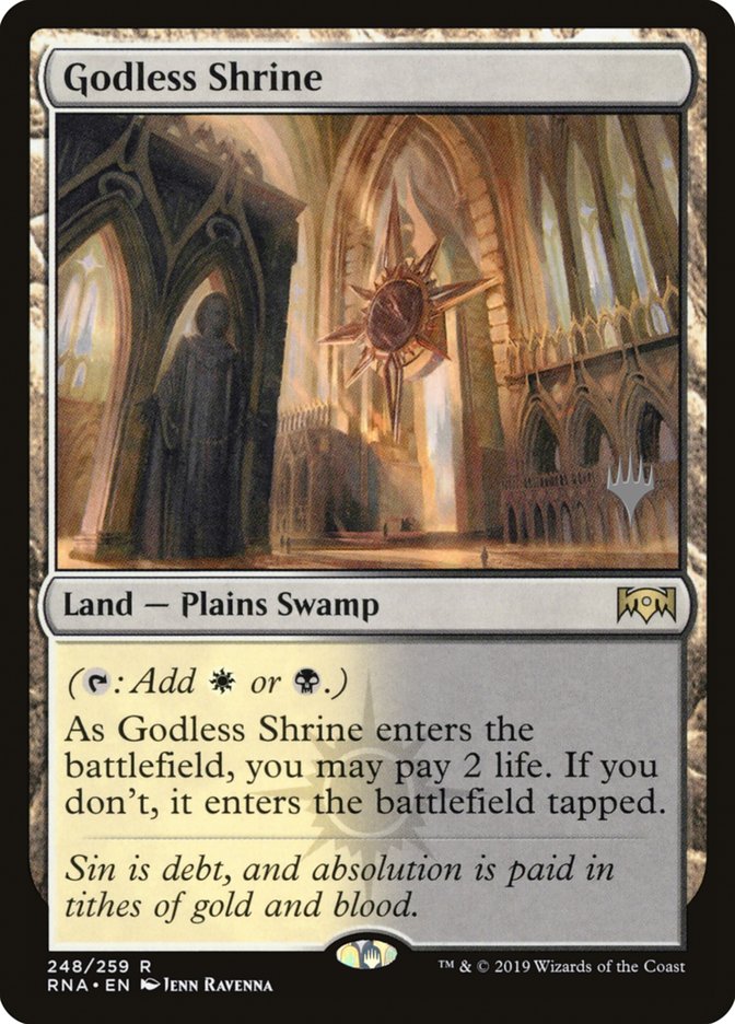 Godless Shrine (Promo Pack) [Ravnica Allegiance Promos] | Anubis Games and Hobby