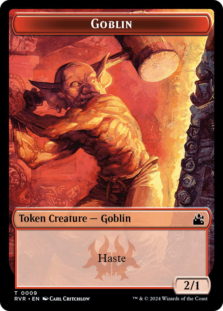 Goblin (0008) // Goblin (0009) Double-Sided Token [Ravnica Remastered Tokens] | Anubis Games and Hobby