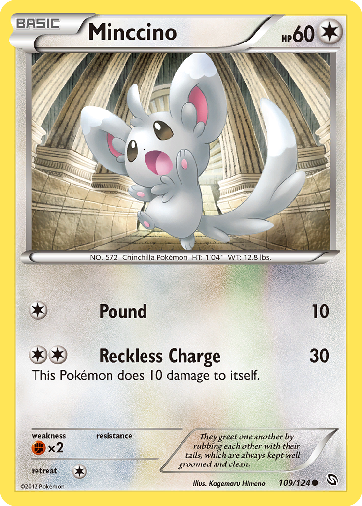 Minccino (109/124) [Black & White: Dragons Exalted] | Anubis Games and Hobby