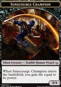 Sunscourge Champion // Cat Double-Sided Token [Hour of Devastation Tokens] | Anubis Games and Hobby