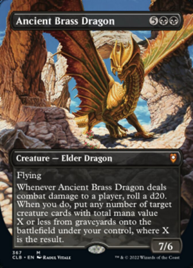 Ancient Brass Dragon (Borderless Alternate Art) [Commander Legends: Battle for Baldur's Gate] | Anubis Games and Hobby