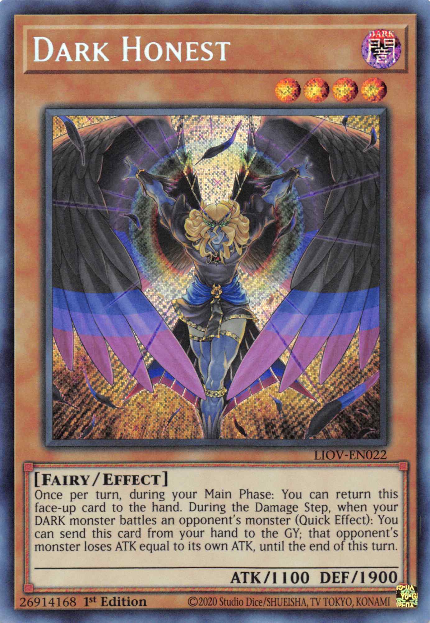 Dark Honest [LIOV-EN022] Secret Rare | Anubis Games and Hobby