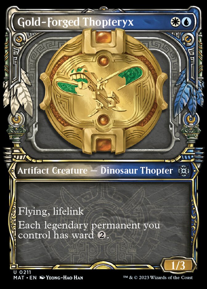 Gold-Forged Thopteryx (Showcase Halo Foil) [March of the Machine: The Aftermath] | Anubis Games and Hobby