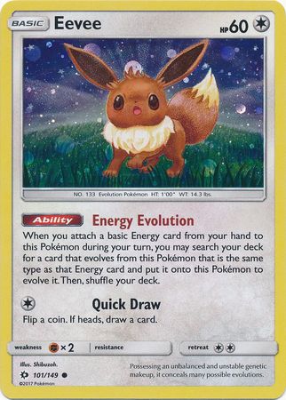 Eevee (101/149) (Cosmos Holo) [Sun & Moon: Base Set] | Anubis Games and Hobby