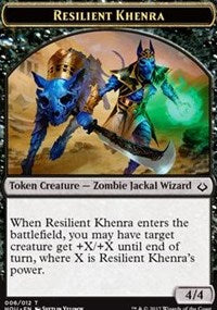 Resilient Khenra // Zombie Double-Sided Token [Hour of Devastation Tokens] | Anubis Games and Hobby