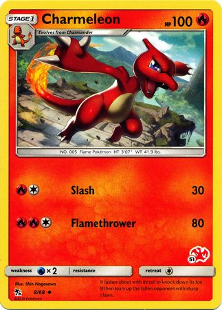 Charmeleon (8/68) (Charizard Stamp #51) [Battle Academy 2020] | Anubis Games and Hobby