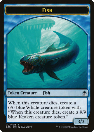 Fish // Kraken Double-sided Token [Masters 25 Tokens] | Anubis Games and Hobby