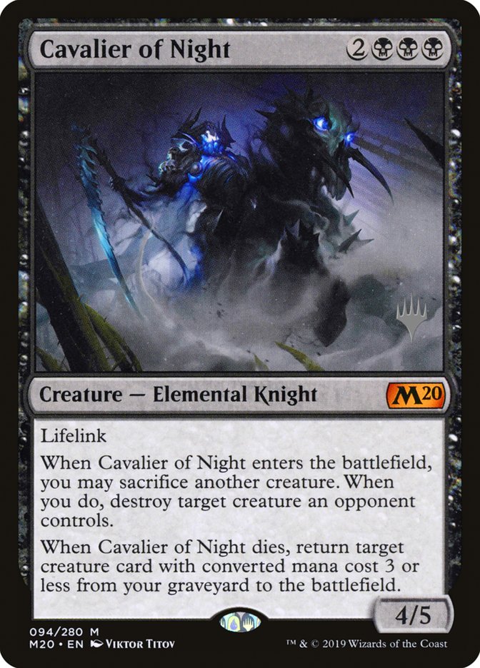 Cavalier of Night (Promo Pack) [Core Set 2020 Promos] | Anubis Games and Hobby