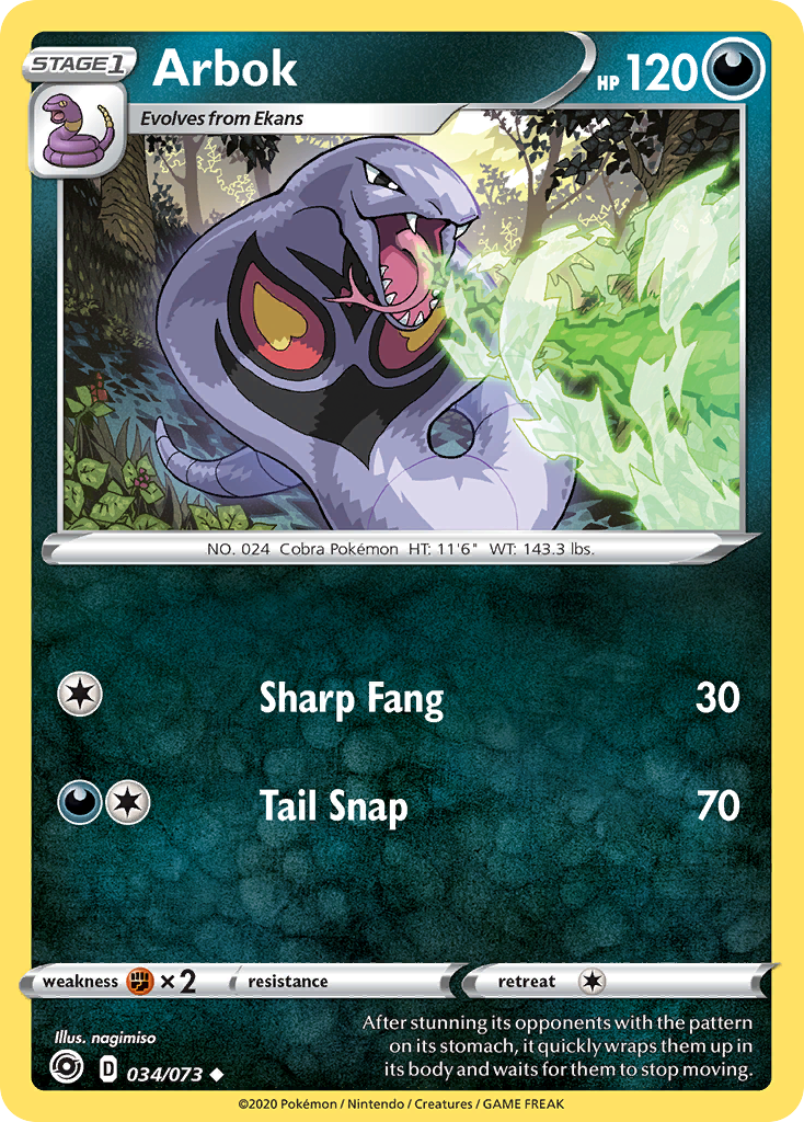 Arbok (034/073) [Sword & Shield: Champion's Path] | Anubis Games and Hobby