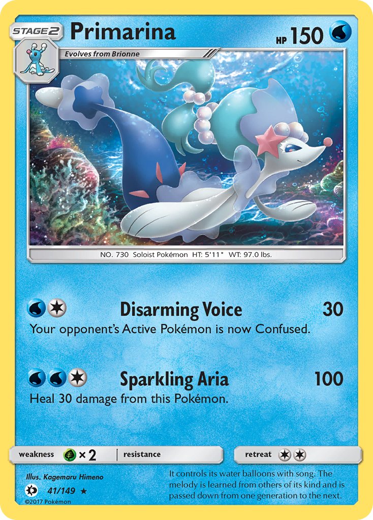 Primarina (41/149) (Theme Deck Exclusive) [Sun & Moon: Base Set] | Anubis Games and Hobby