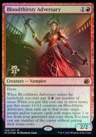 Bloodthirsty Adversary [Innistrad: Midnight Hunt Prerelease Promos] | Anubis Games and Hobby