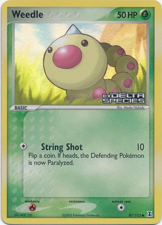 Weedle (87/113) (Stamped) [EX: Delta Species] | Anubis Games and Hobby