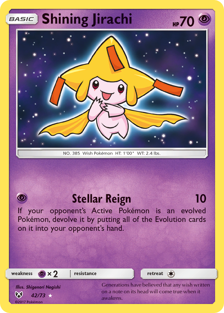 Shining Jirachi (42/73) [Sun & Moon: Shining Legends] | Anubis Games and Hobby