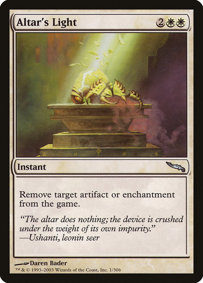 Altar's Light [Mirrodin] | Anubis Games and Hobby