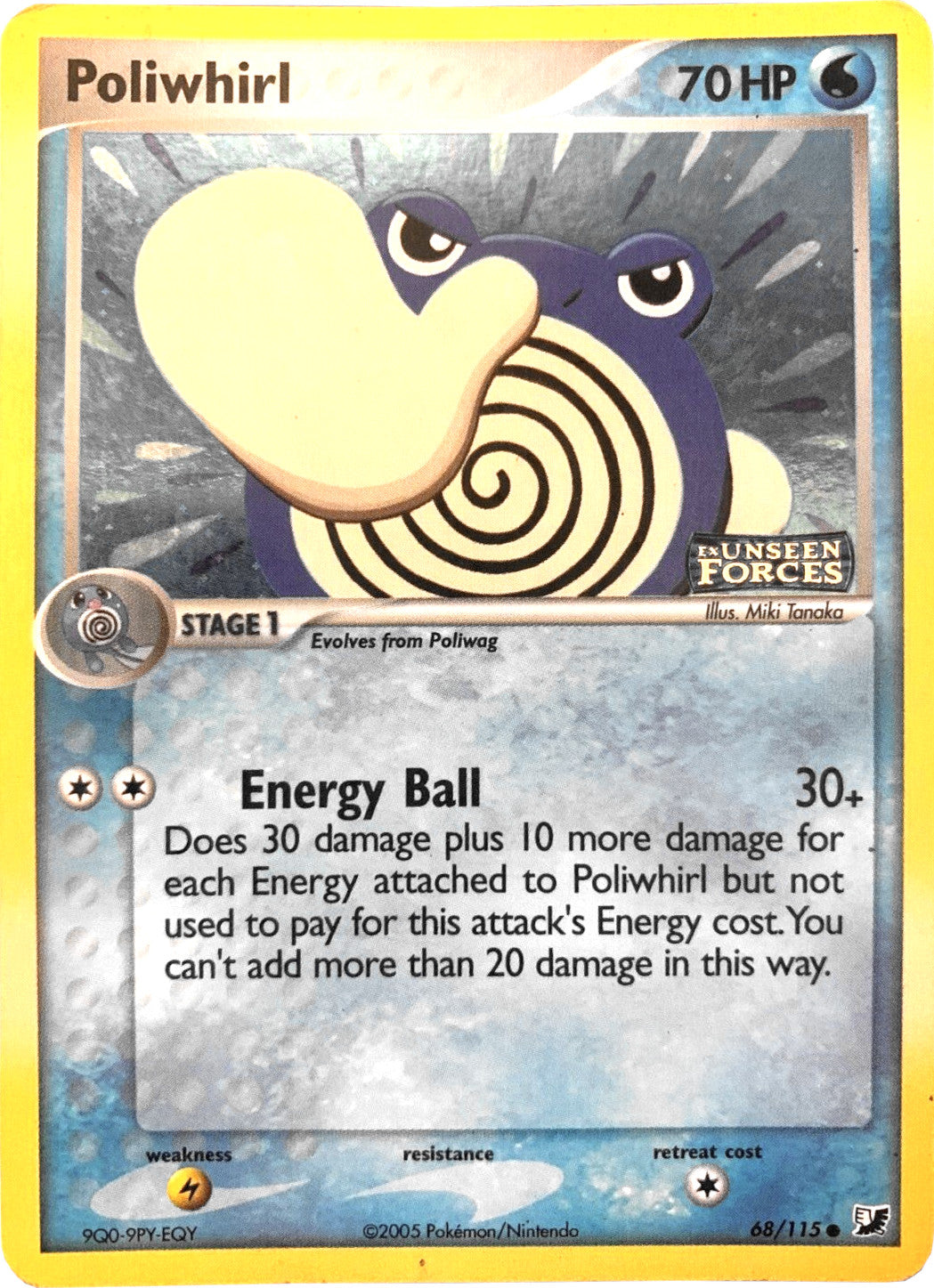 Poliwhirl (68/115) (Stamped) [EX: Unseen Forces] | Anubis Games and Hobby