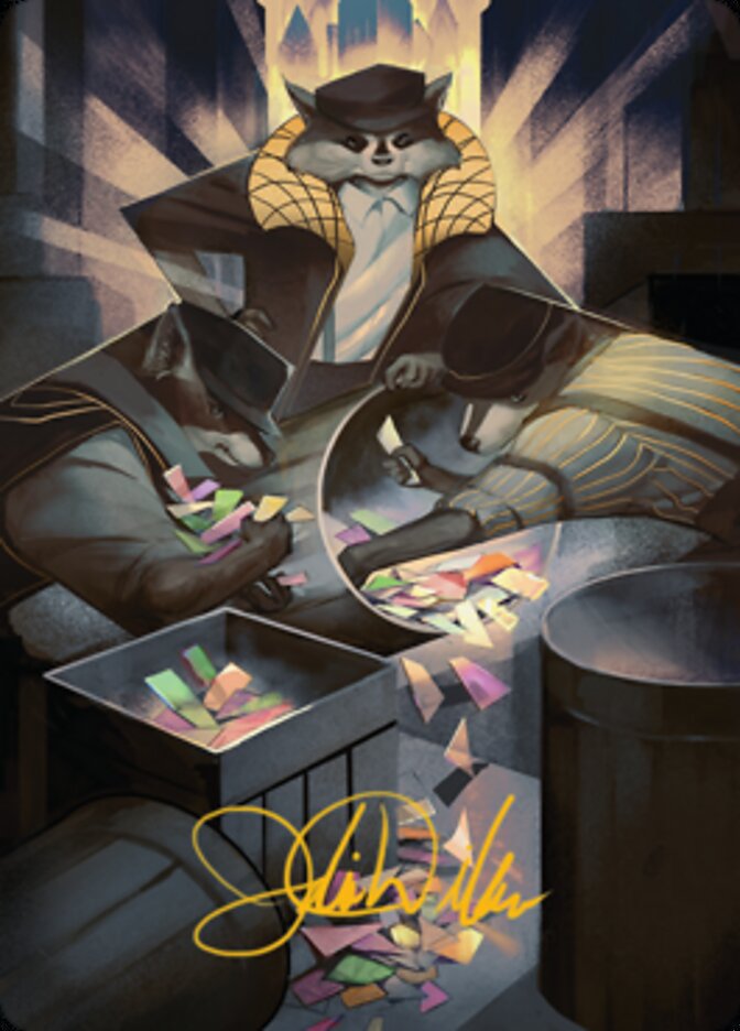 Masked Bandits Art Card (Gold-Stamped Signature) [Streets of New Capenna Art Series] | Anubis Games and Hobby
