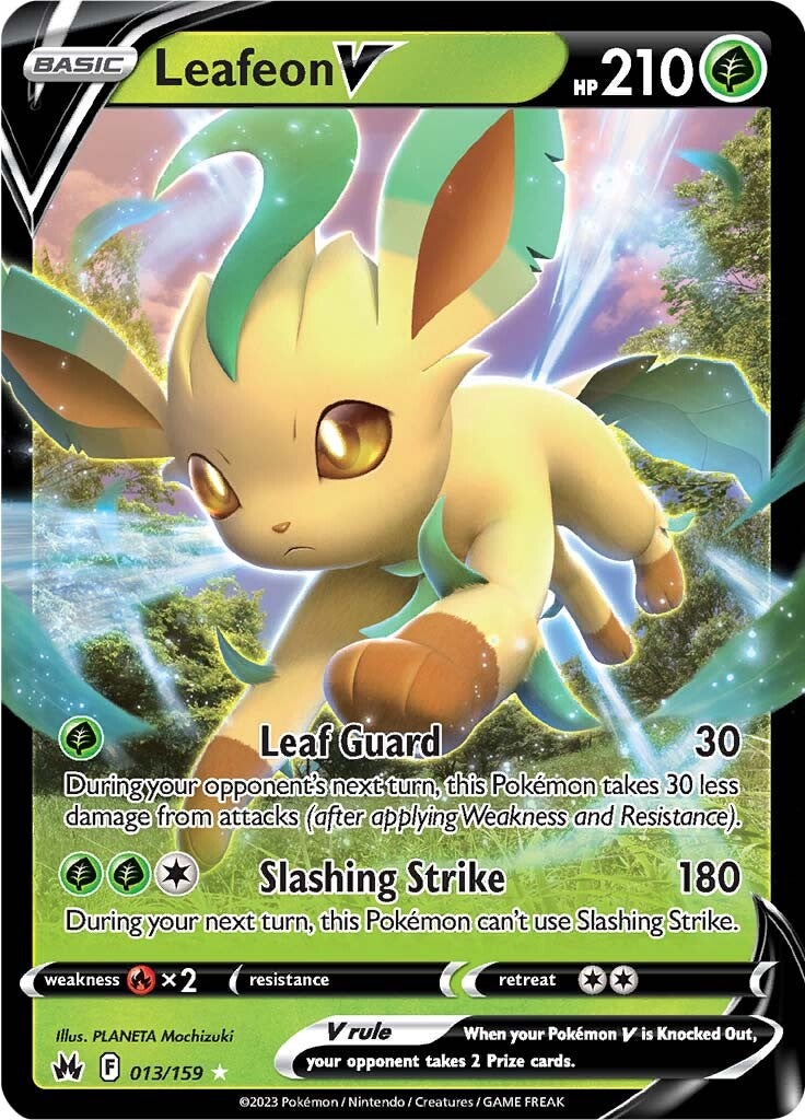 Leafeon V (013/159) [Sword & Shield: Crown Zenith] | Anubis Games and Hobby