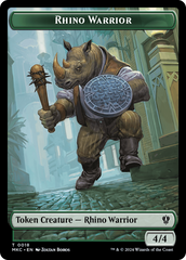 Thopter // Rhino Warrior Double-Sided Token [Murders at Karlov Manor Commander Tokens] | Anubis Games and Hobby