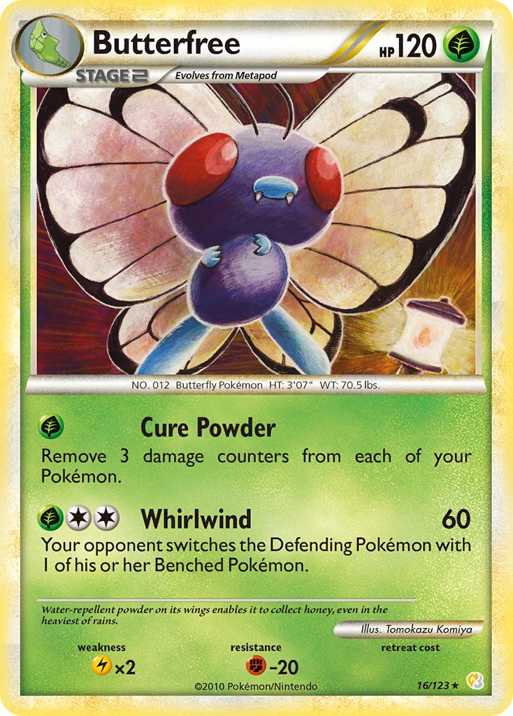 Butterfree (16/123) [HeartGold & SoulSilver: Base Set] | Anubis Games and Hobby