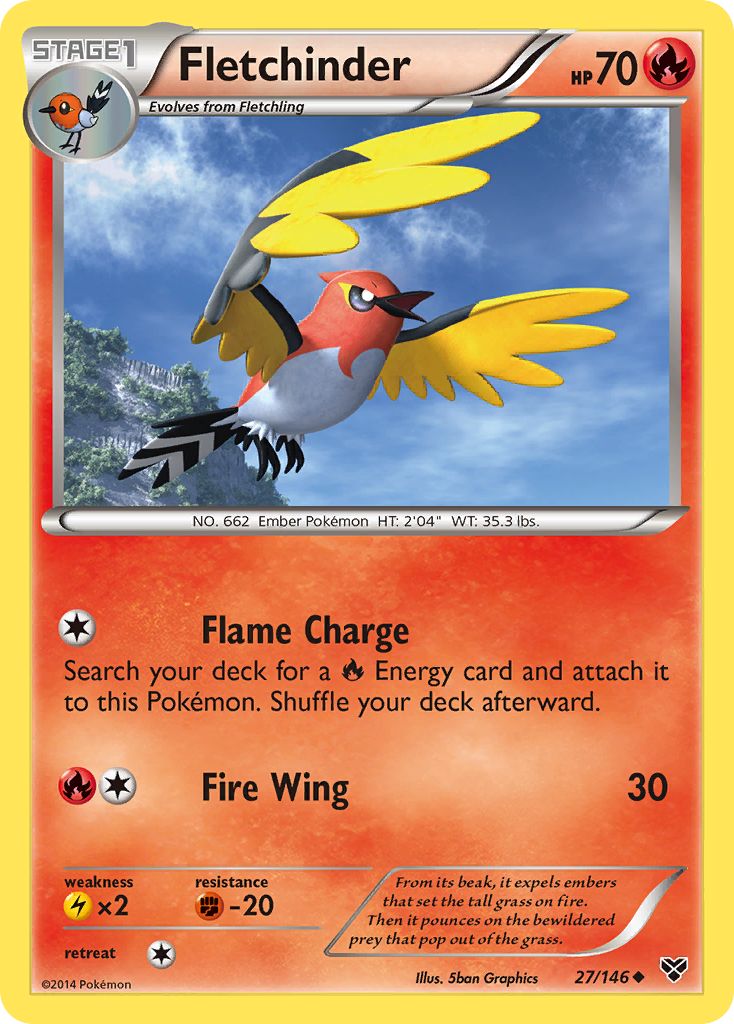 Fletchinder (27/146) [XY: Base Set] | Anubis Games and Hobby